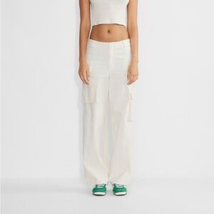Aritzia White Cargo Pants